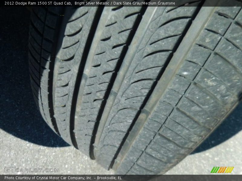 Bright Silver Metallic / Dark Slate Gray/Medium Graystone 2012 Dodge Ram 1500 ST Quad Cab