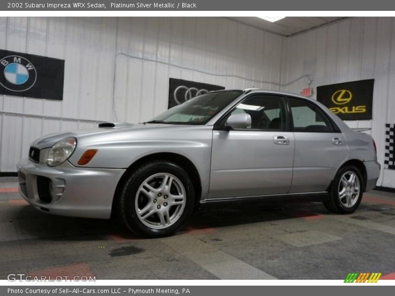 Platinum Silver Metallic / Black 2002 Subaru Impreza WRX Sedan