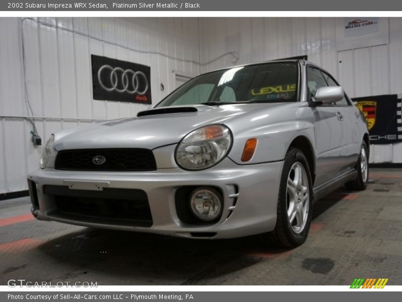 Platinum Silver Metallic / Black 2002 Subaru Impreza WRX Sedan