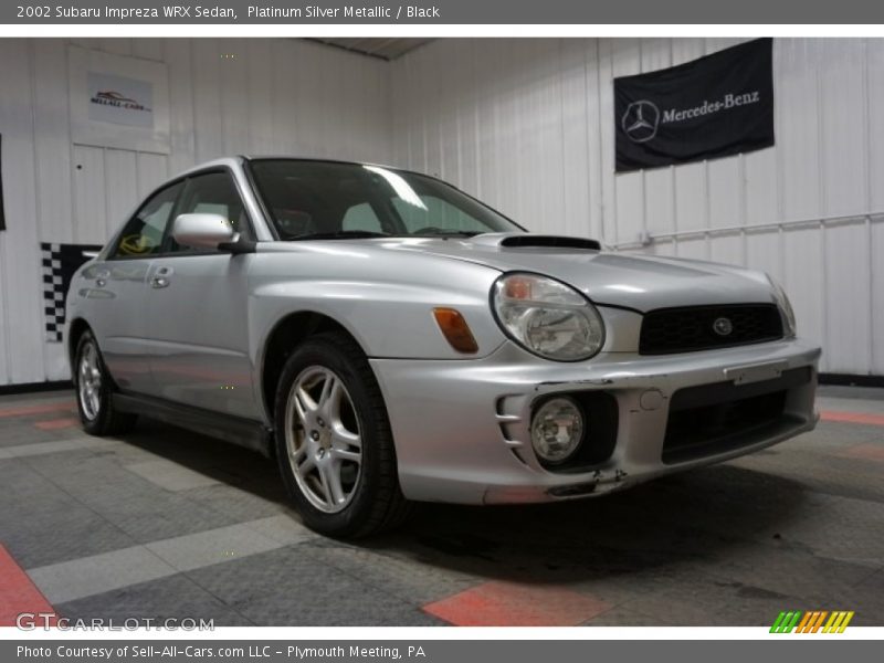 Platinum Silver Metallic / Black 2002 Subaru Impreza WRX Sedan