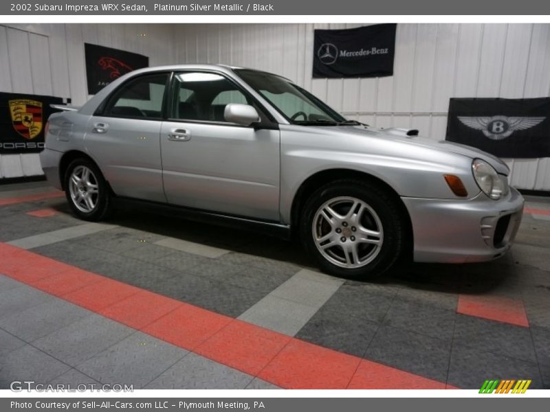 Platinum Silver Metallic / Black 2002 Subaru Impreza WRX Sedan