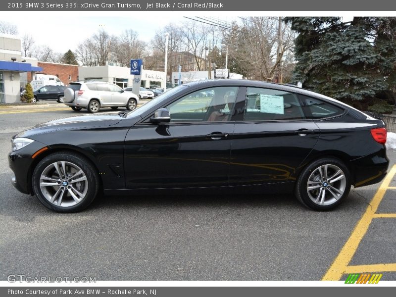 Jet Black / Coral Red/Black 2015 BMW 3 Series 335i xDrive Gran Turismo