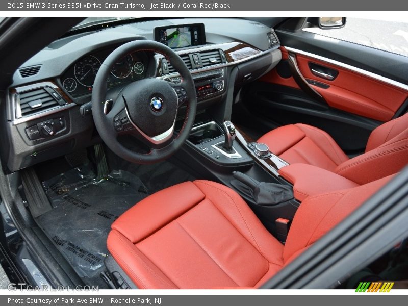 Jet Black / Coral Red/Black 2015 BMW 3 Series 335i xDrive Gran Turismo