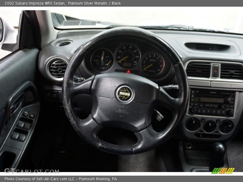 Platinum Silver Metallic / Black 2002 Subaru Impreza WRX Sedan