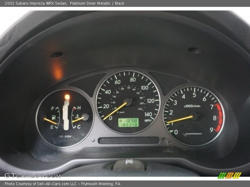 Platinum Silver Metallic / Black 2002 Subaru Impreza WRX Sedan