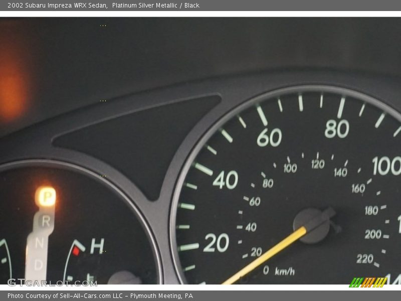Platinum Silver Metallic / Black 2002 Subaru Impreza WRX Sedan