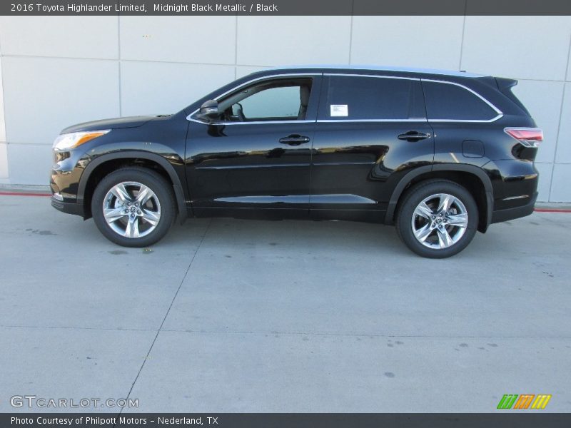 Midnight Black Metallic / Black 2016 Toyota Highlander Limited