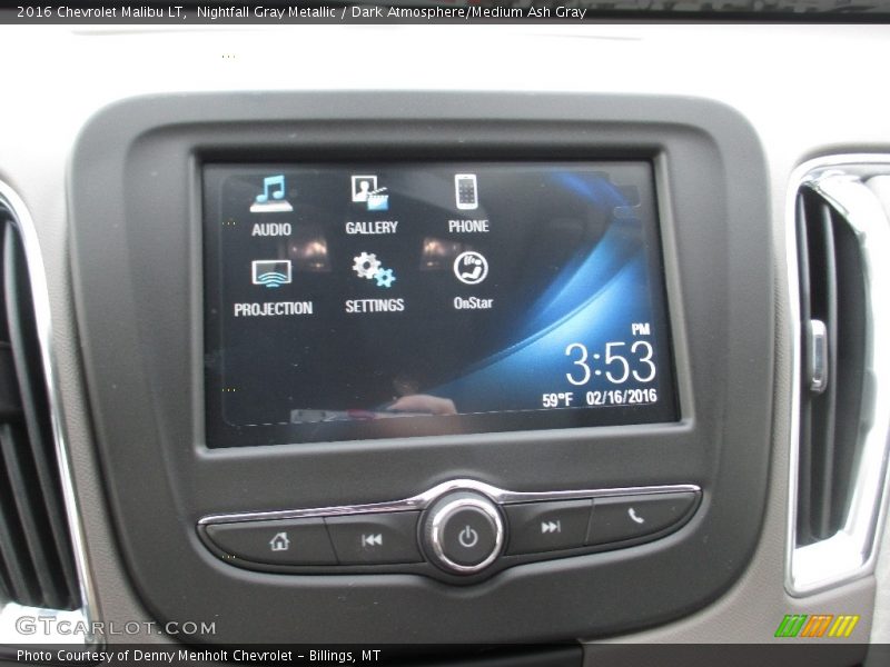 Nightfall Gray Metallic / Dark Atmosphere/Medium Ash Gray 2016 Chevrolet Malibu LT