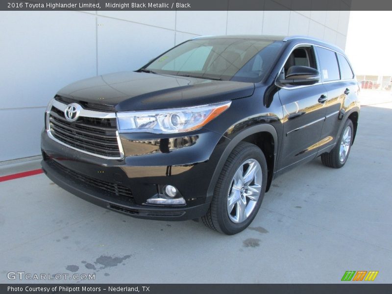 Midnight Black Metallic / Black 2016 Toyota Highlander Limited