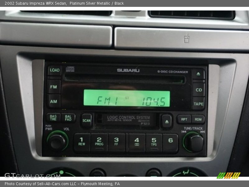 Platinum Silver Metallic / Black 2002 Subaru Impreza WRX Sedan