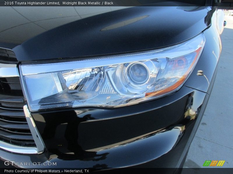 Midnight Black Metallic / Black 2016 Toyota Highlander Limited