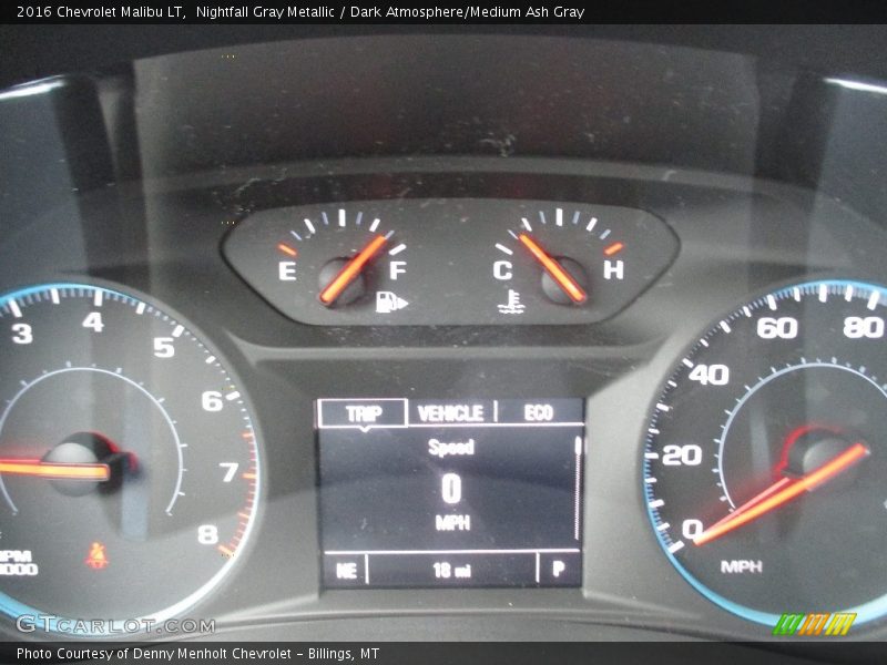 Nightfall Gray Metallic / Dark Atmosphere/Medium Ash Gray 2016 Chevrolet Malibu LT