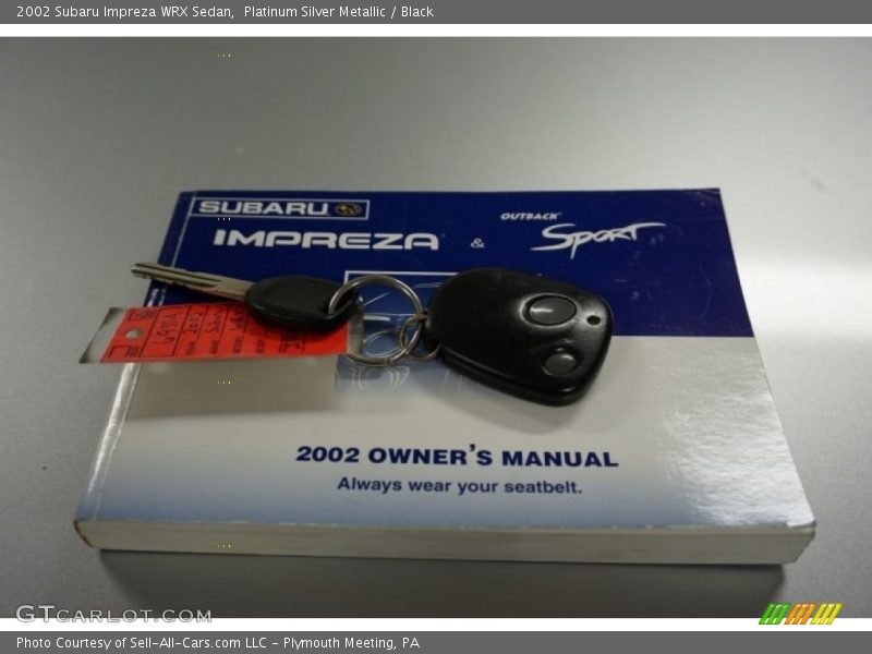 Platinum Silver Metallic / Black 2002 Subaru Impreza WRX Sedan
