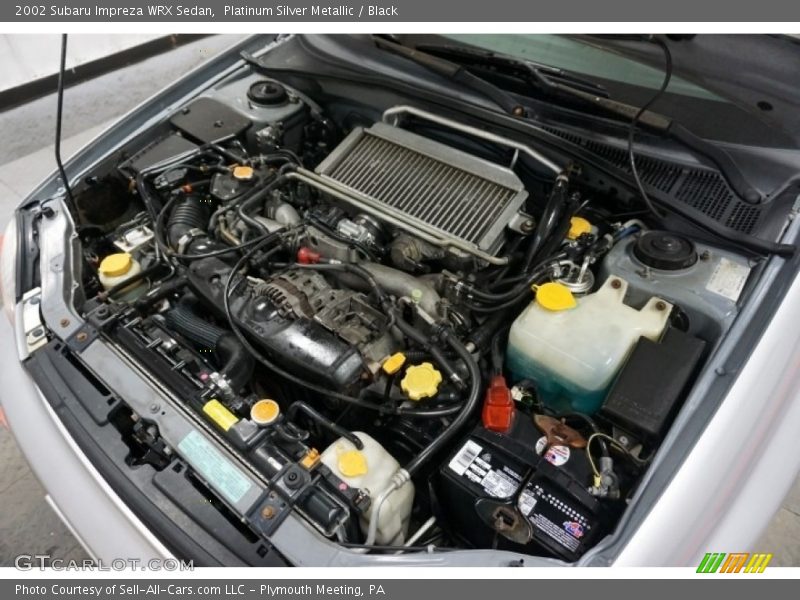 Platinum Silver Metallic / Black 2002 Subaru Impreza WRX Sedan