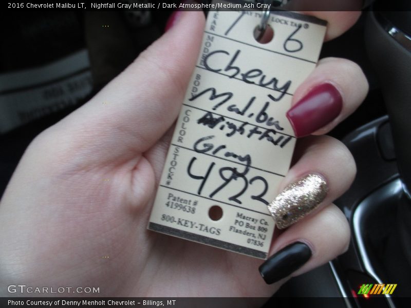 Nightfall Gray Metallic / Dark Atmosphere/Medium Ash Gray 2016 Chevrolet Malibu LT