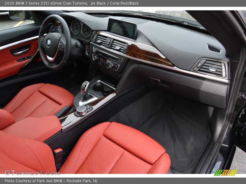 Jet Black / Coral Red/Black 2015 BMW 3 Series 335i xDrive Gran Turismo