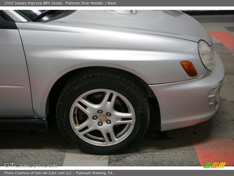 Platinum Silver Metallic / Black 2002 Subaru Impreza WRX Sedan