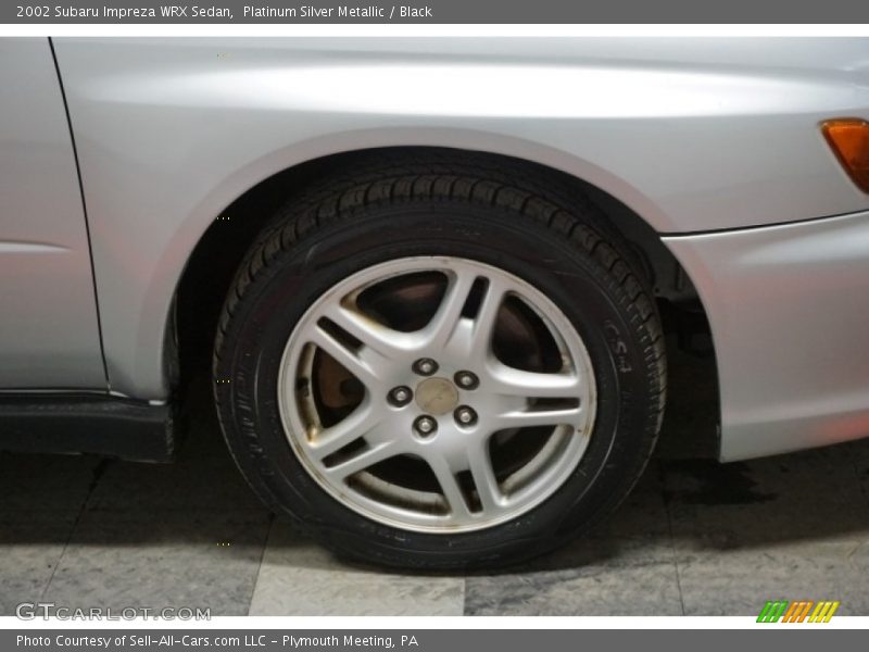 Platinum Silver Metallic / Black 2002 Subaru Impreza WRX Sedan