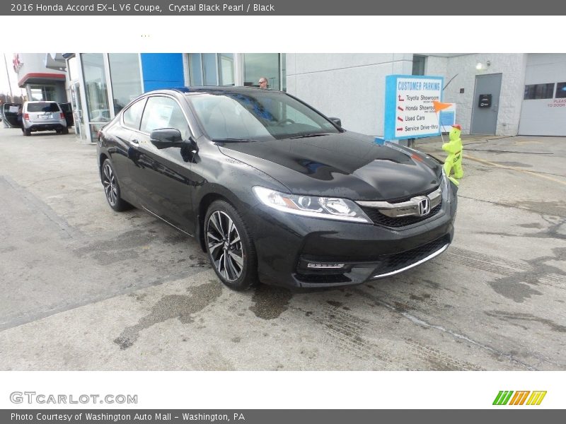 Crystal Black Pearl / Black 2016 Honda Accord EX-L V6 Coupe