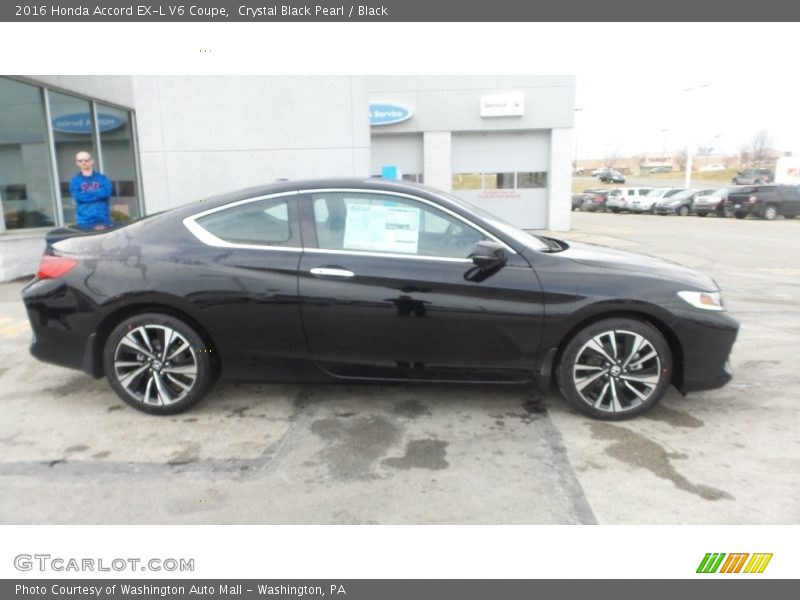 Crystal Black Pearl / Black 2016 Honda Accord EX-L V6 Coupe