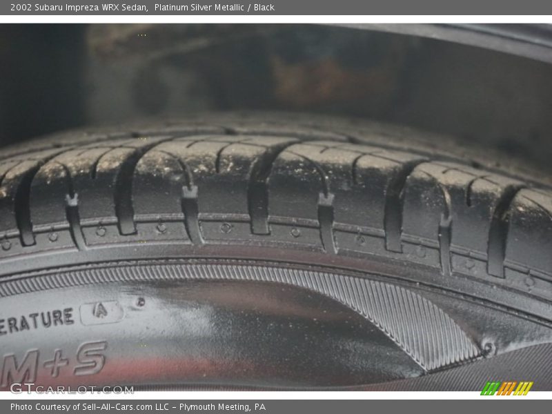 Platinum Silver Metallic / Black 2002 Subaru Impreza WRX Sedan