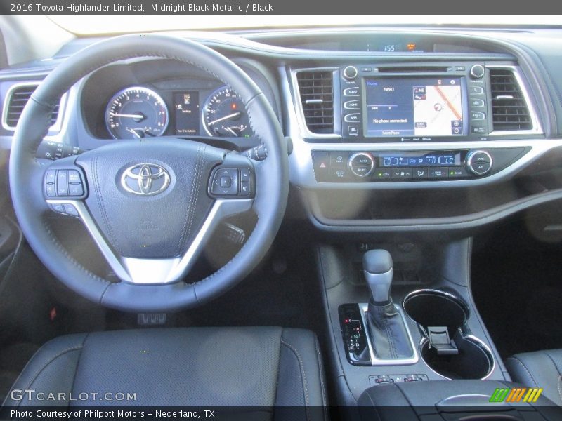 Midnight Black Metallic / Black 2016 Toyota Highlander Limited