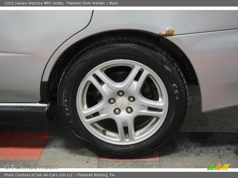 Platinum Silver Metallic / Black 2002 Subaru Impreza WRX Sedan