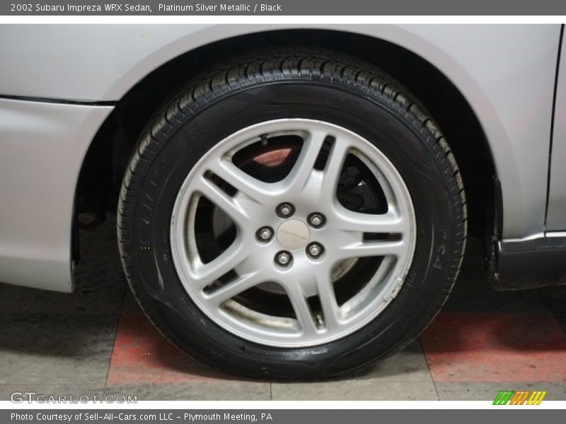 Platinum Silver Metallic / Black 2002 Subaru Impreza WRX Sedan