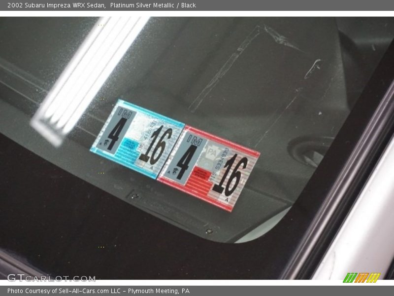 Platinum Silver Metallic / Black 2002 Subaru Impreza WRX Sedan