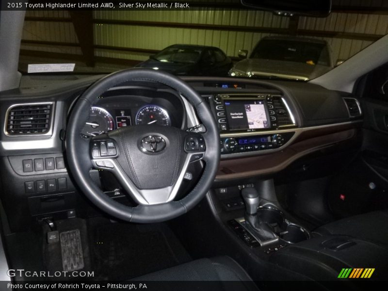 Silver Sky Metallic / Black 2015 Toyota Highlander Limited AWD
