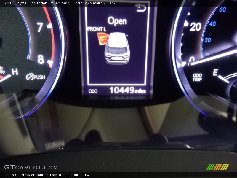 Silver Sky Metallic / Black 2015 Toyota Highlander Limited AWD