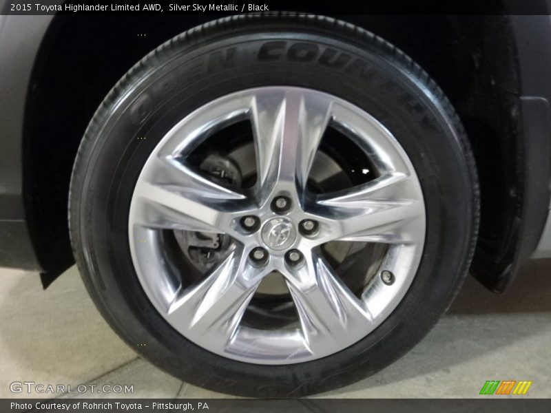 Silver Sky Metallic / Black 2015 Toyota Highlander Limited AWD