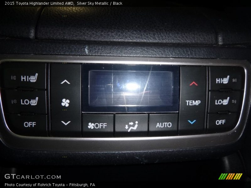 Silver Sky Metallic / Black 2015 Toyota Highlander Limited AWD