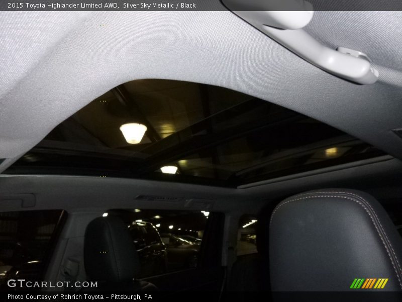 Silver Sky Metallic / Black 2015 Toyota Highlander Limited AWD