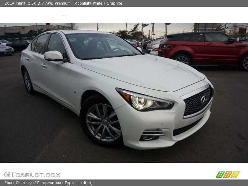 Moonlight White / Graphite 2014 Infiniti Q 50 3.7 AWD Premium