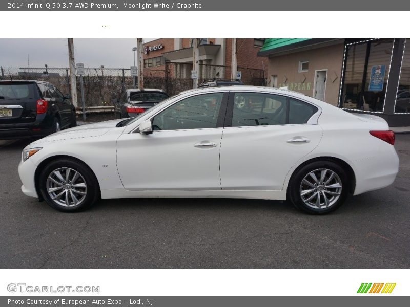 Moonlight White / Graphite 2014 Infiniti Q 50 3.7 AWD Premium