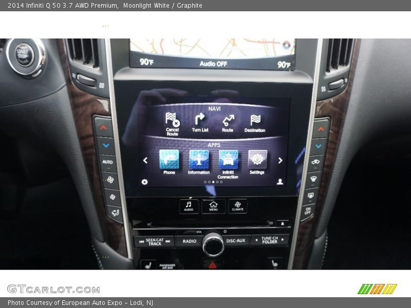 Moonlight White / Graphite 2014 Infiniti Q 50 3.7 AWD Premium