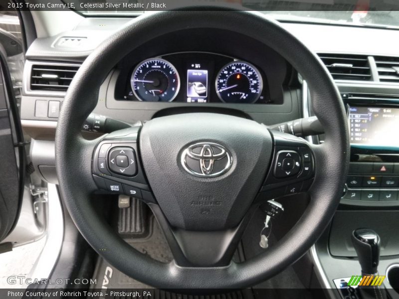 Celestial Silver Metallic / Black 2015 Toyota Camry LE