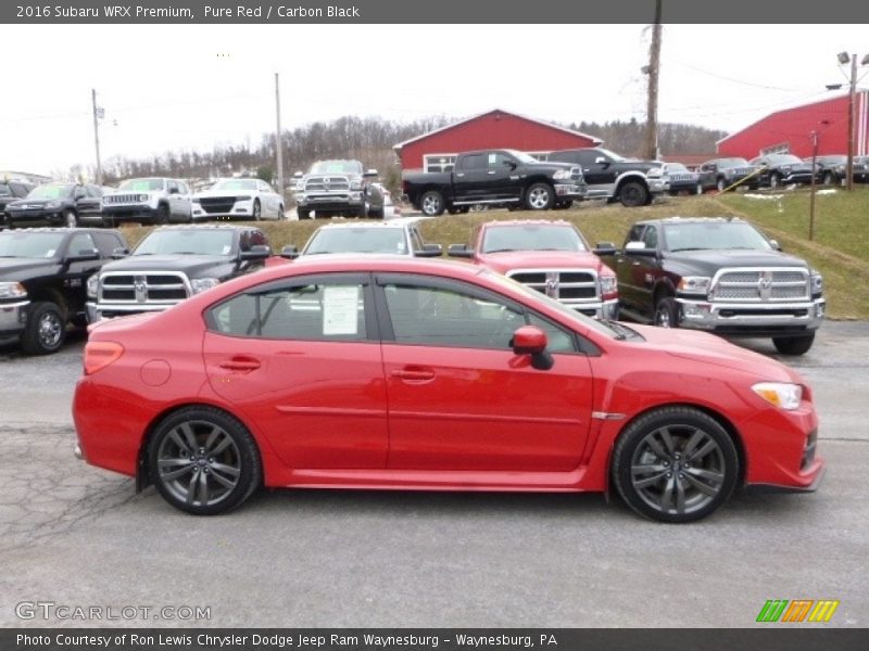 Pure Red / Carbon Black 2016 Subaru WRX Premium