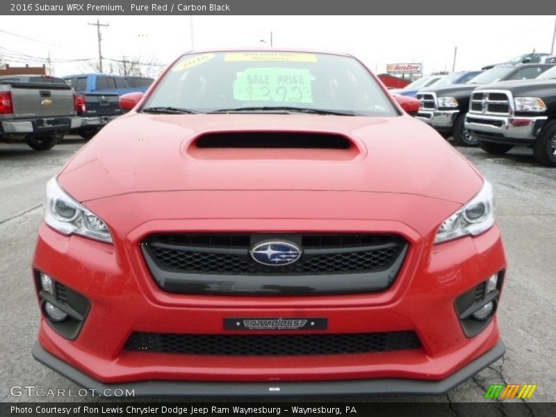 Pure Red / Carbon Black 2016 Subaru WRX Premium