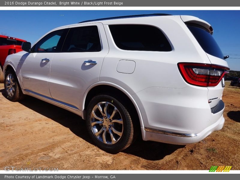 Bright White / Black/Light Frost Beige 2016 Dodge Durango Citadel