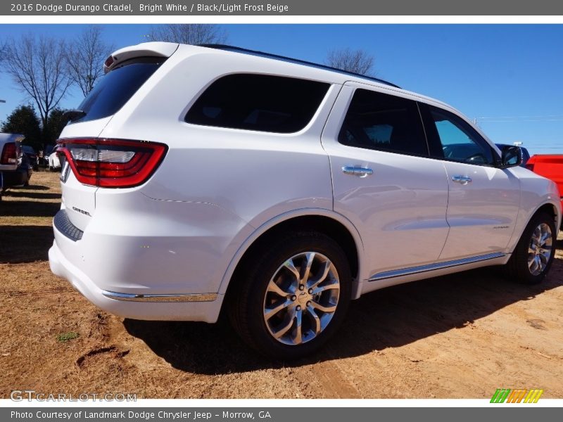Bright White / Black/Light Frost Beige 2016 Dodge Durango Citadel