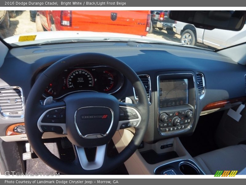 Bright White / Black/Light Frost Beige 2016 Dodge Durango Citadel