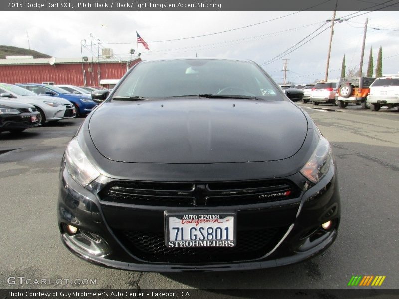 Pitch Black / Black/Light Tungsten Accent Stitching 2015 Dodge Dart SXT
