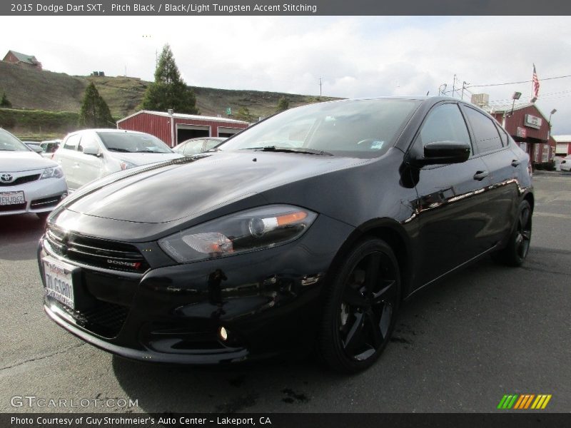 Pitch Black / Black/Light Tungsten Accent Stitching 2015 Dodge Dart SXT