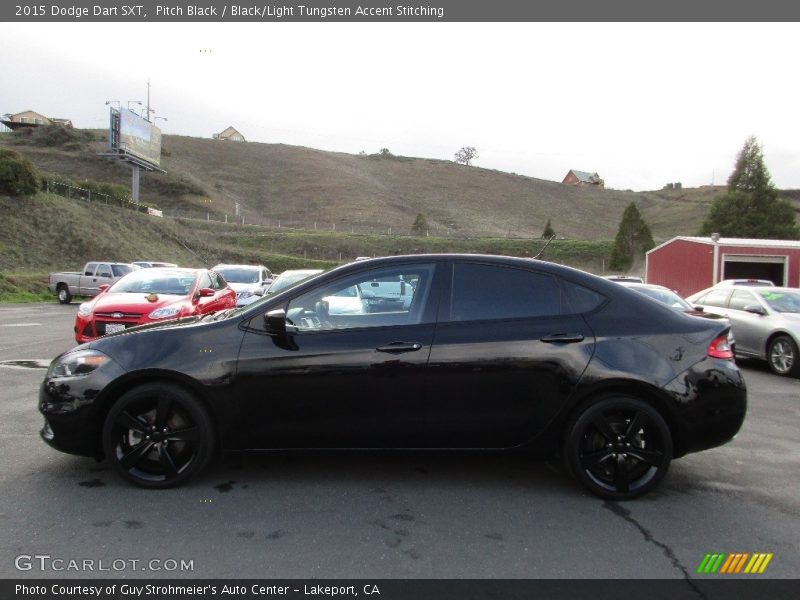 Pitch Black / Black/Light Tungsten Accent Stitching 2015 Dodge Dart SXT