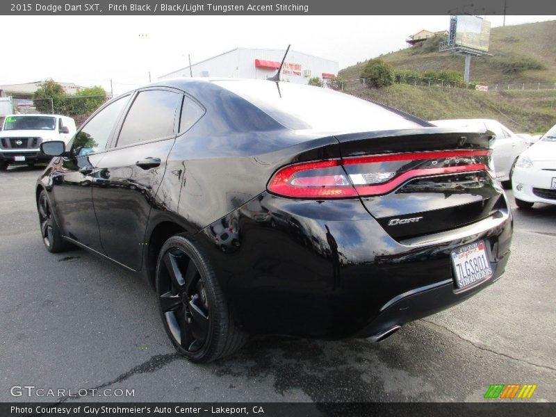 Pitch Black / Black/Light Tungsten Accent Stitching 2015 Dodge Dart SXT