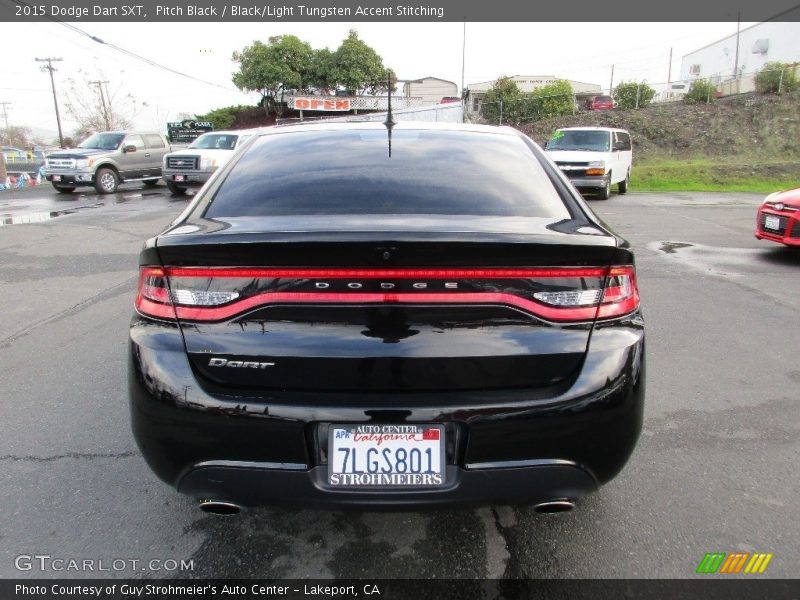 Pitch Black / Black/Light Tungsten Accent Stitching 2015 Dodge Dart SXT