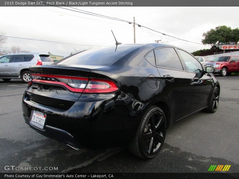 Pitch Black / Black/Light Tungsten Accent Stitching 2015 Dodge Dart SXT