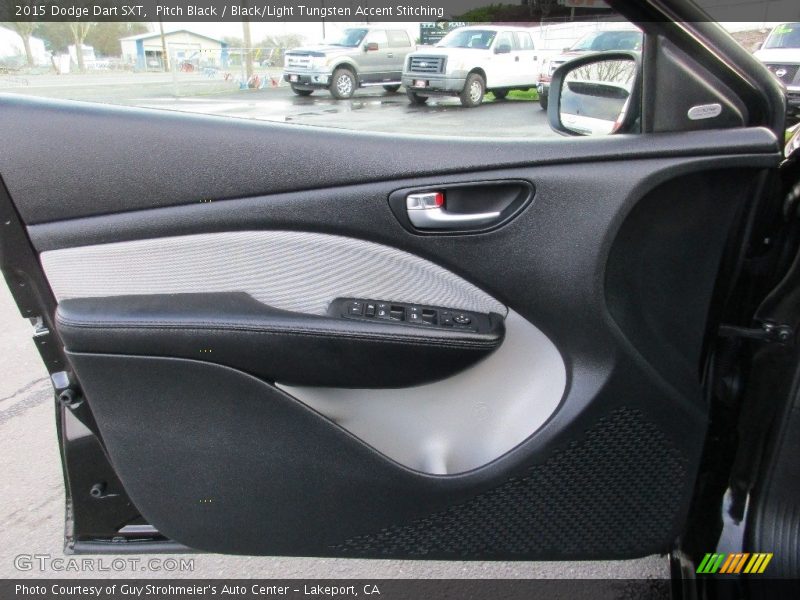 Pitch Black / Black/Light Tungsten Accent Stitching 2015 Dodge Dart SXT